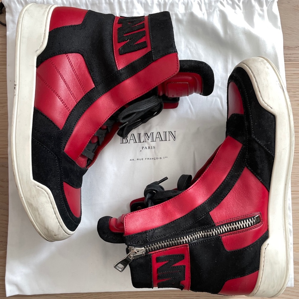 Balmain red high tops - Picture 3 of 6